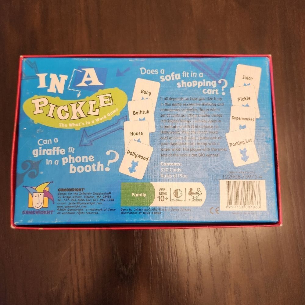 🩵Vintage In A Pickle 2004 Edition Card Game - Picture 4 of 6